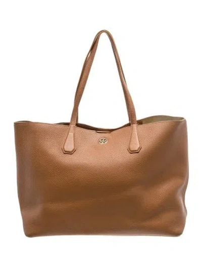 Pre-owned Tory Burch Leather Tote In Brown