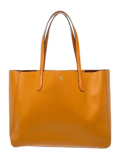 Pre-owned Tory Burch Leather Tote In Brown