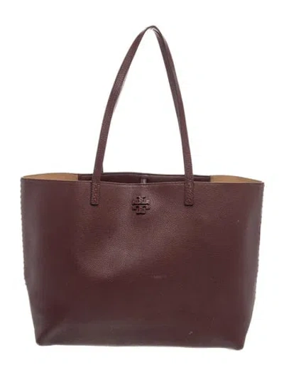 Pre-owned Tory Burch Leather Tote In Brown