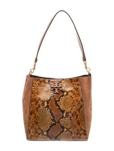 Pre-owned Tory Burch Leather Tote In Brown