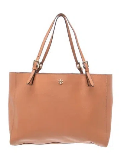 Pre-owned Tory Burch Leather Tote In Brown