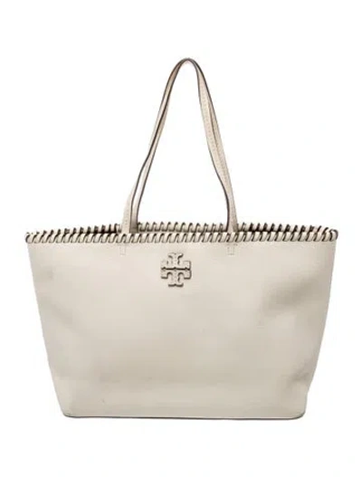 Pre-owned Tory Burch Leather Tote In Gold