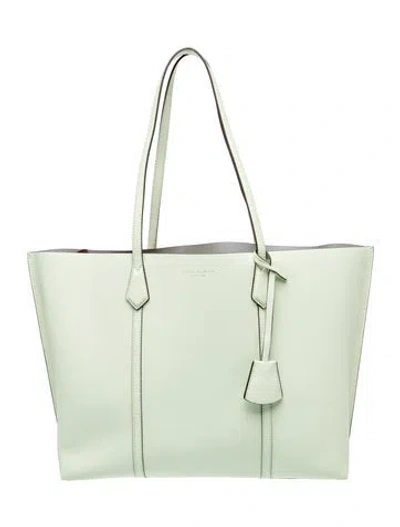 Pre-owned Tory Burch Leather Tote In Green