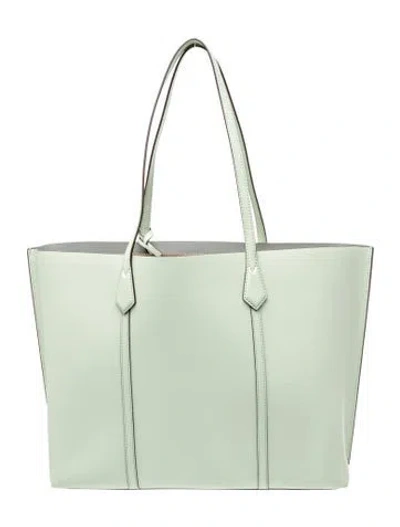 Pre-owned Tory Burch Leather Tote In Green