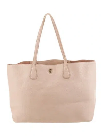 Pre-owned Tory Burch Leather Tote In Neutral