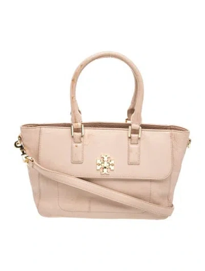 Pre-owned Tory Burch Leather Tote In Neutral