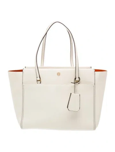 Pre-owned Tory Burch Leather Tote In Neutral