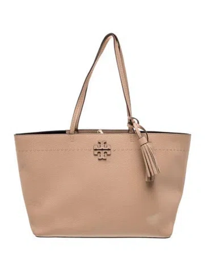 Pre-owned Tory Burch Leather Tote In Neutral