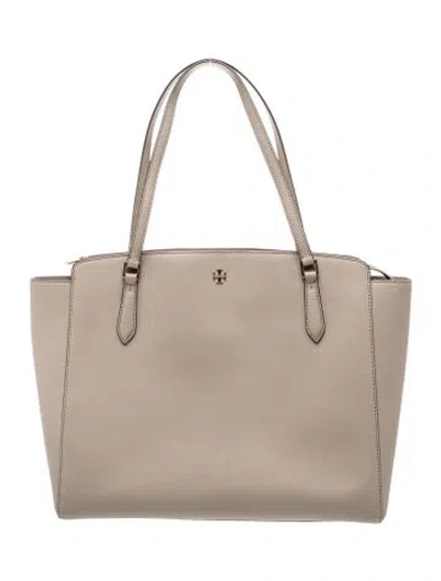 Pre-owned Tory Burch Leather Tote In Neutral