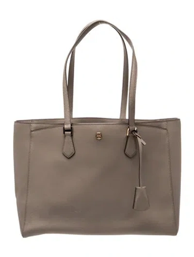 Pre-owned Tory Burch Leather Tote In Neutral