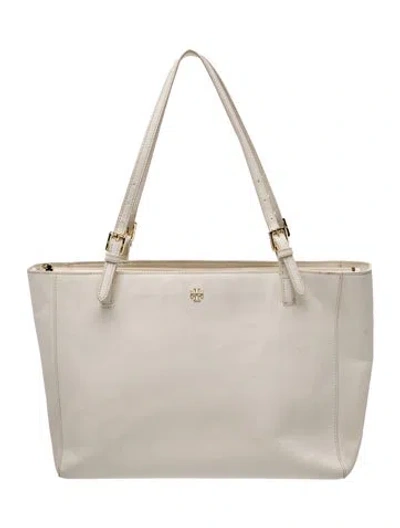Pre-owned Tory Burch Leather Tote In Neutral