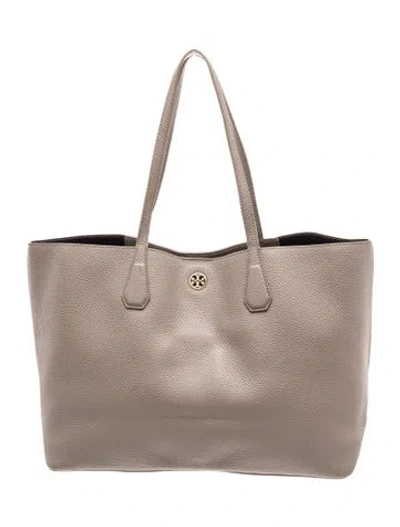 Pre-owned Tory Burch Leather Tote In Neutral