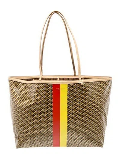 Pre-owned Tory Burch Leather Tote In Neutral