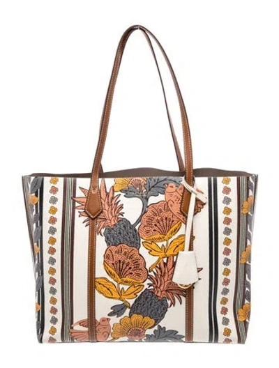 Pre-owned Tory Burch Leather Tote In Neutral