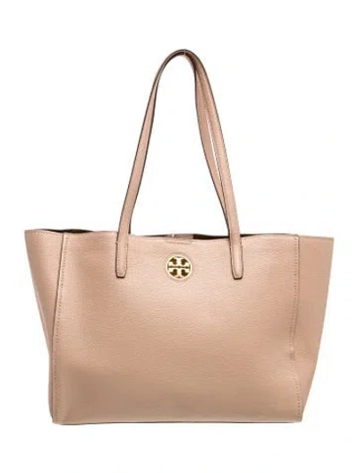Pre-owned Tory Burch Leather Tote In Neutral
