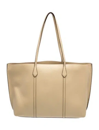 Pre-owned Tory Burch Leather Tote In Neutrals