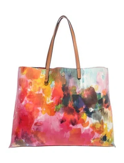 Pre-owned Tory Burch Leather Tote In Pink