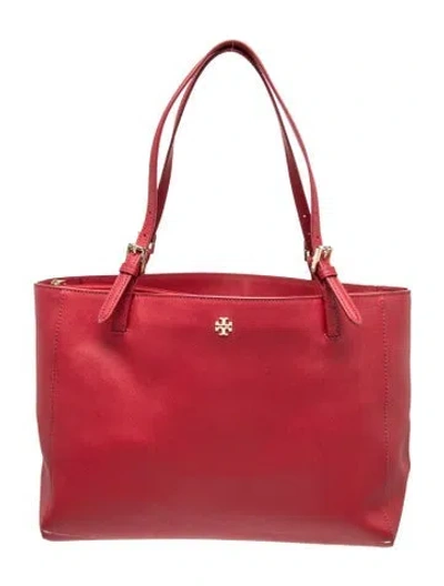 Pre-owned Tory Burch Leather Tote In Red