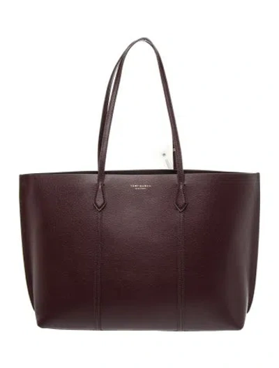 Pre-owned Tory Burch Leather Tote W/ Tags In Brown