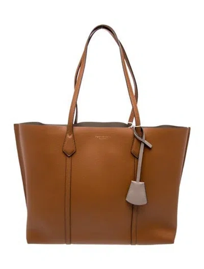 Pre-owned Tory Burch Leather Tote W/ Tags In Brown