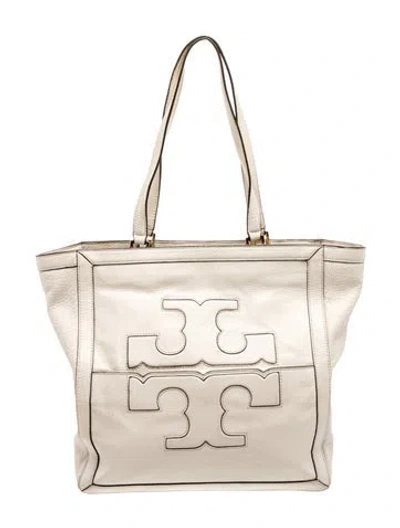 Pre-owned Tory Burch Leather Tote In White