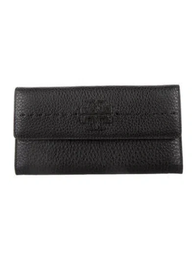 Pre-owned Tory Burch Leather Trifold Wallet In Brown