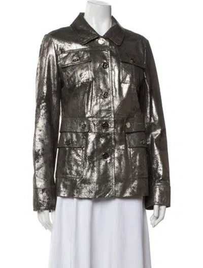 Pre-owned Tory Burch Leather Utility Jacket