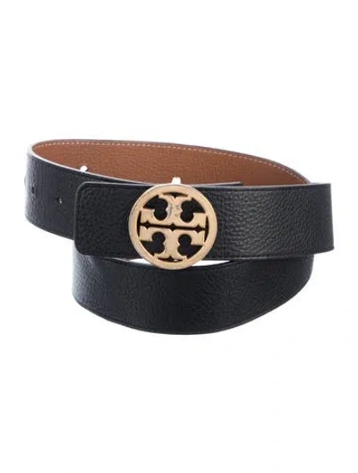 Pre-owned Tory Burch Leather Waist Belt In Black/brown