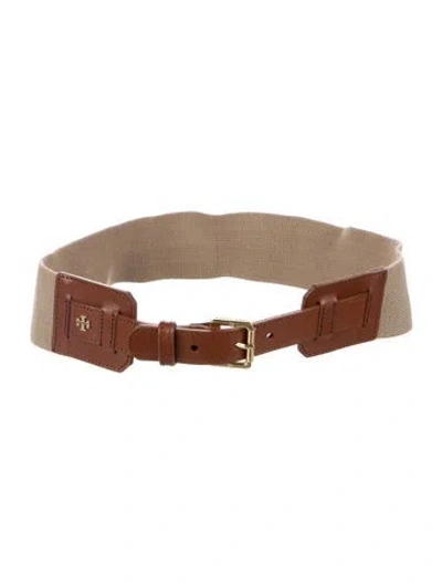 Pre-owned Tory Burch Leather Waist Belt In Brown