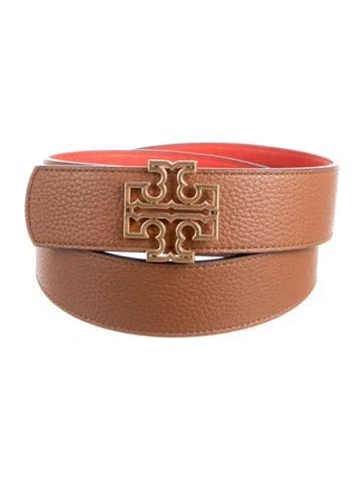 Pre-owned Tory Burch Leather Waist Belt In Brown