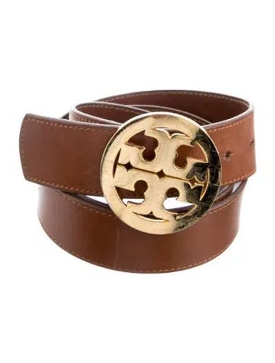 Pre-owned Tory Burch Leather Waist Belt In Brown