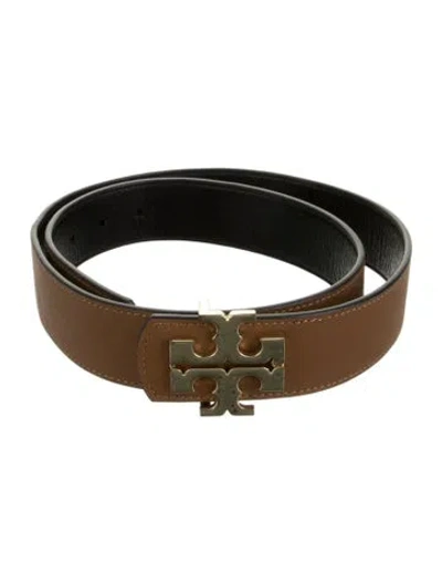 Pre-owned Tory Burch Leather Waist Belt In Brown