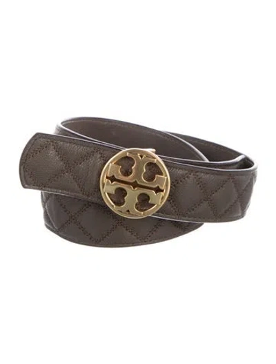 Pre-owned Tory Burch Leather Waist Belt In Neutrals