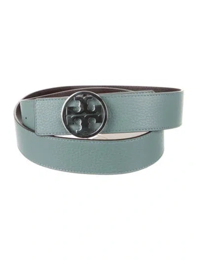 Pre-owned Tory Burch Leather Waist Belt W/ Tags In Blue