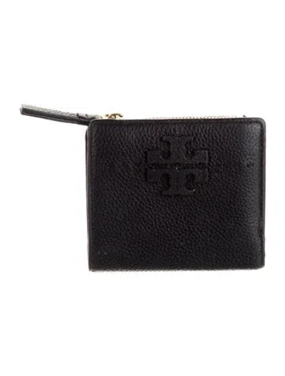 Pre-owned Tory Burch Leather Wallet In Black