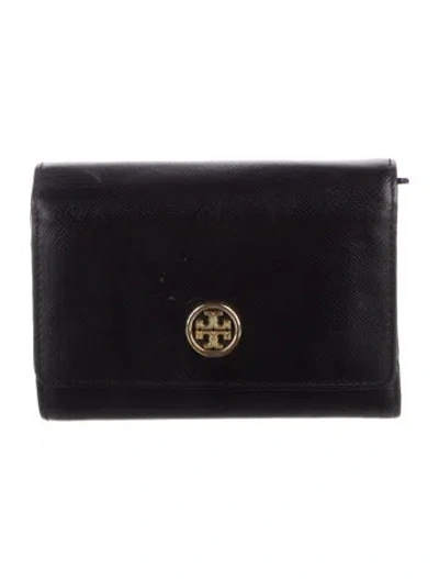 Pre-owned Tory Burch Leather Wallet In Black