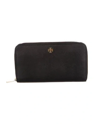 Pre-owned Tory Burch Leather Wallet In Black