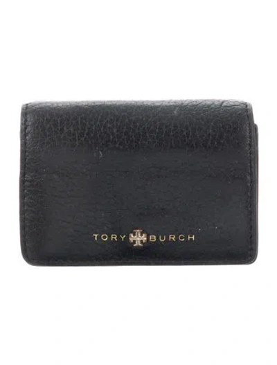 Pre-owned Tory Burch Leather Wallet In Black