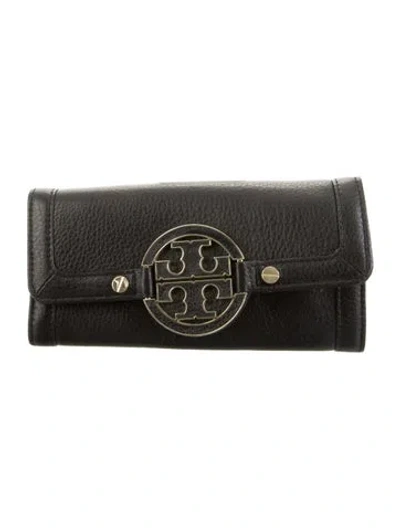 Pre-owned Tory Burch Leather Wallet In Black
