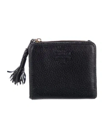 Pre-owned Tory Burch Leather Wallet In Black