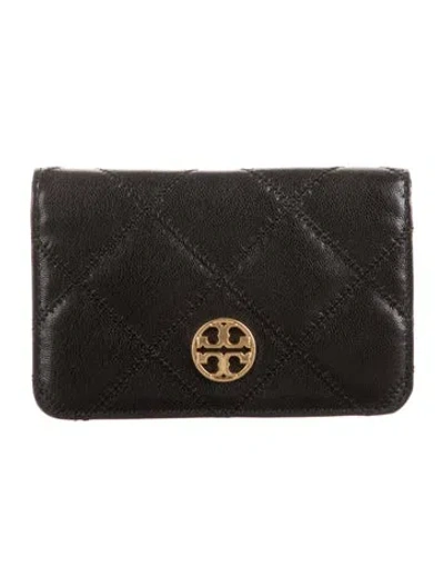 Pre-owned Tory Burch Leather Wallet In Black