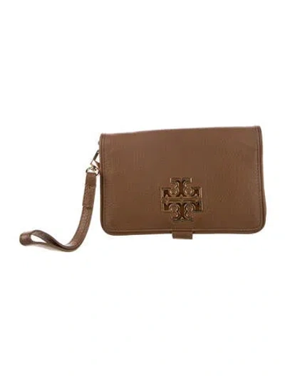 Pre-owned Tory Burch Leather Wallet In Brown