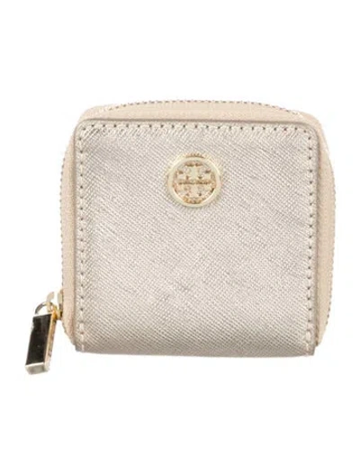 Pre-owned Tory Burch Leather Wallet In Gold