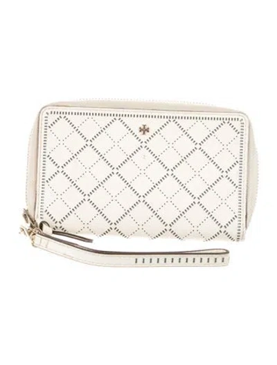 Pre-owned Tory Burch Leather Wallet In Neutral