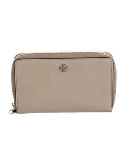 Pre-owned Tory Burch Leather Wallet In Neutral