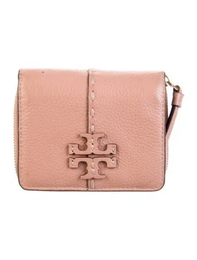 Pre-owned Tory Burch Leather Wallet In Neutral