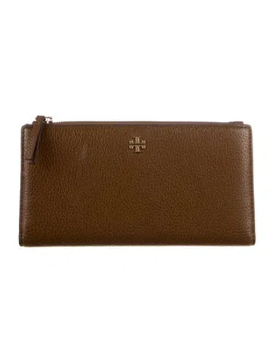 Pre-owned Tory Burch Leather Wallet In Neutral