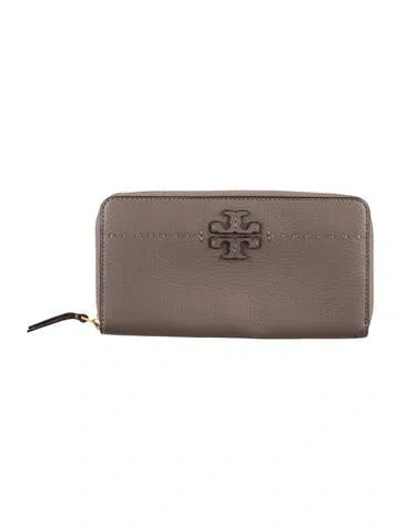 Pre-owned Tory Burch Leather Wallet In Neutrals