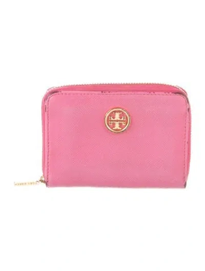 Pre-owned Tory Burch Leather Wallet In Pink