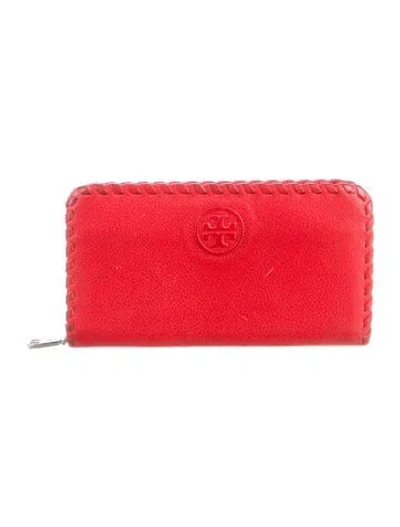 Pre-owned Tory Burch Leather Wallet In Red